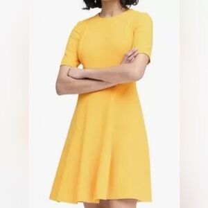 Banana Republic Yellow Fit & Flare Dress